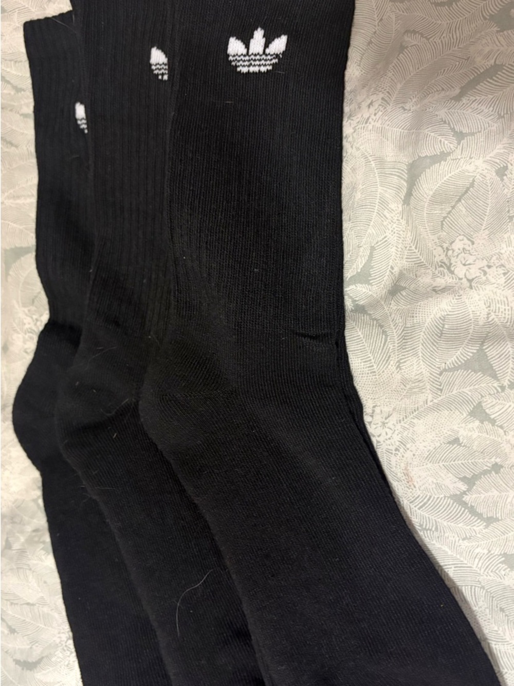 NEOT adidas Black Crew Socks with White Trefoil Logo - 3 Pack
